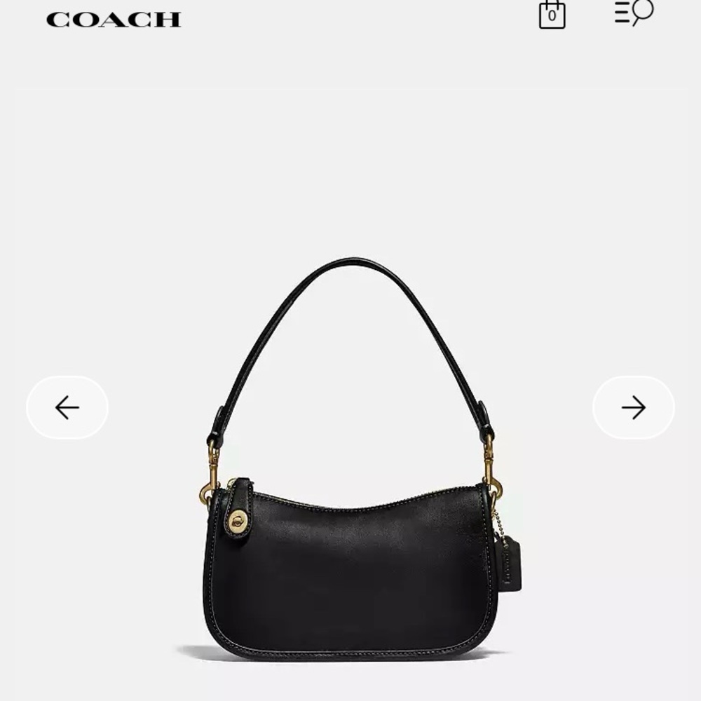 NWT Coach Swinger Bag 20 Shoulder Bag Glovetanned Leather Black below retail